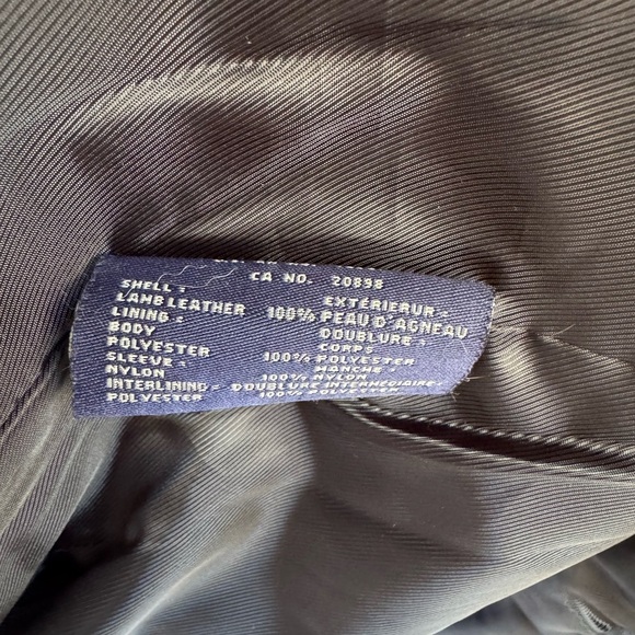 Vintage Dockers Black Lamb Leather Zip Up Jacket Mens XL Bikercore Edgy Grunge - Picture 8 of 9